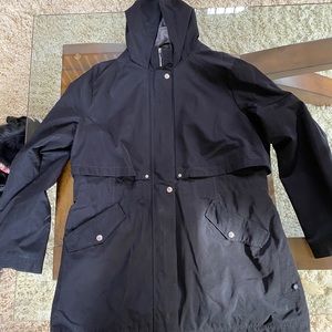Black nautica rain coat with hood women’s